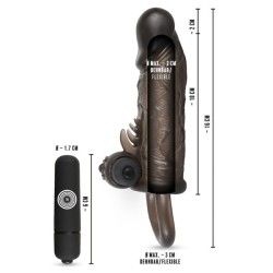 Guaina pene vibrante anello testicoli 16 cm Guaina pene vibrante anello testicoli 16 cm