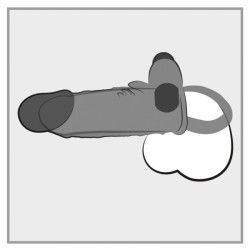 Guaina pene vibrante anello testicoli 16 cm Guaina pene vibrante anello testicoli 16 cm