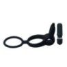 Anello pene doppio stimola clitoride nero Anello pene doppio stimola clitoride nero