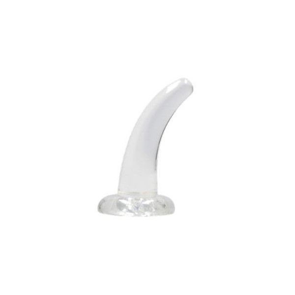 Dildo curvo con ventosa trasparente