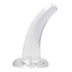 Dildo curvo con ventosa trasparente Dildo curvo con ventosa trasparente