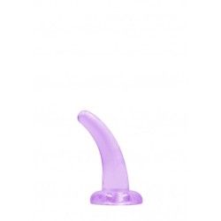 Dildo curvo con ventosa viola trasparente Dildo curvo con ventosa viola trasparente