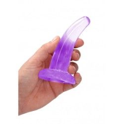 Dildo curvo con ventosa viola trasparente Dildo curvo con ventosa viola trasparente