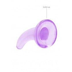 Dildo curvo con ventosa viola trasparente Dildo curvo con ventosa viola trasparente