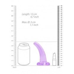 Dildo curvo con ventosa viola trasparente Dildo curvo con ventosa viola trasparente