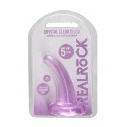 Dildo curvo con ventosa viola trasparente Dildo curvo con ventosa viola trasparente