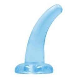 Dildo curvo con ventosa blu trasparente Dildo curvo con ventosa blu trasparente