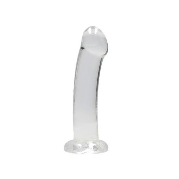 Dildo con ventosa trasparente 17 cm
