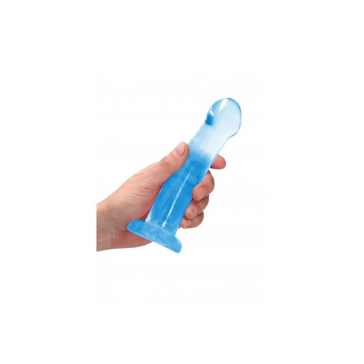 Dildo con ventosa blu Non Realistic Dildo Suction Cup - Blue 17 cm