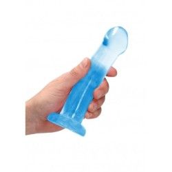 Dildo con ventosa blu trasparente 17 cm Dildo con ventosa blu trasparente 17 cm