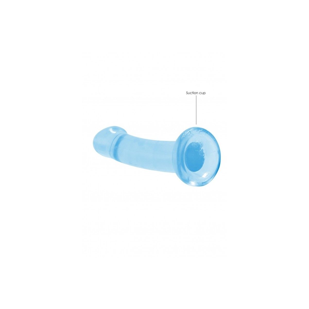 Dildo con ventosa blu Non Realistic Dildo Suction Cup - Blue 17 cm