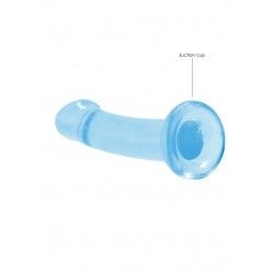 Dildo con ventosa blu trasparente 17 cm Dildo con ventosa blu trasparente 17 cm
