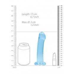 Dildo con ventosa blu trasparente 17 cm Dildo con ventosa blu trasparente 17 cm
