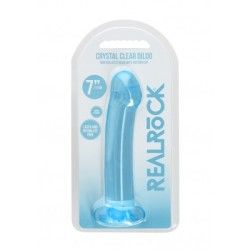 Dildo con ventosa blu trasparente 17 cm Dildo con ventosa blu trasparente 17 cm