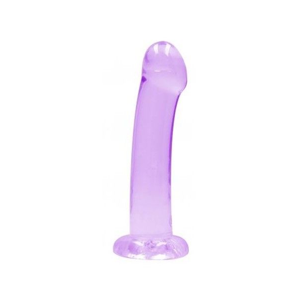 Dildo con ventosa viola trasparente 17 cm