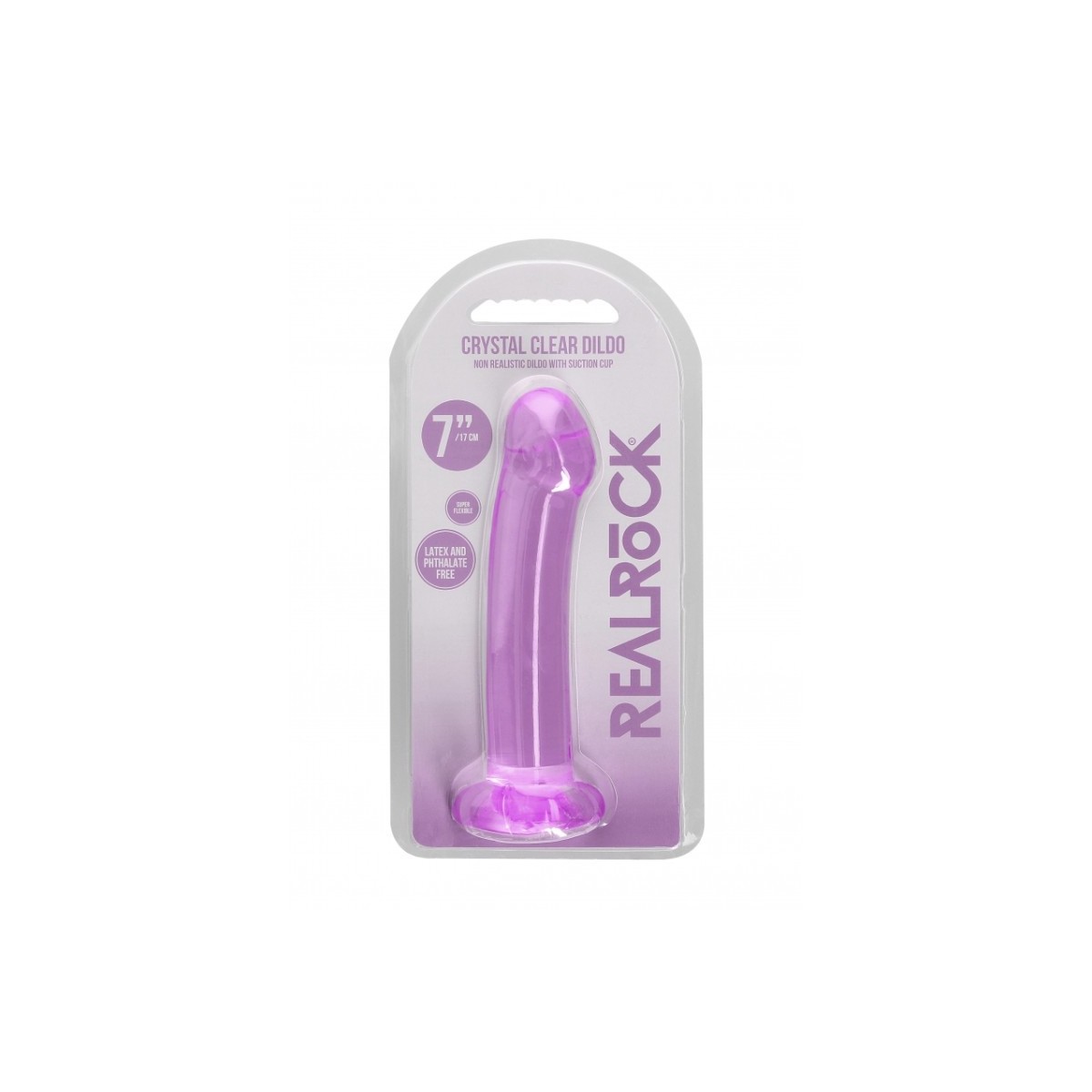 Dildo con ventosa viola Non Realistic Dildo Suction Cup - Purple 17 cm