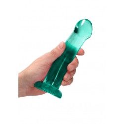 Dildo con ventosa verde trasparente 17 cm Dildo con ventosa verde trasparente 17 cm