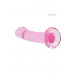 Dildo con ventosa rosa trasparente 17 cm Dildo con ventosa rosa trasparente 17 cm