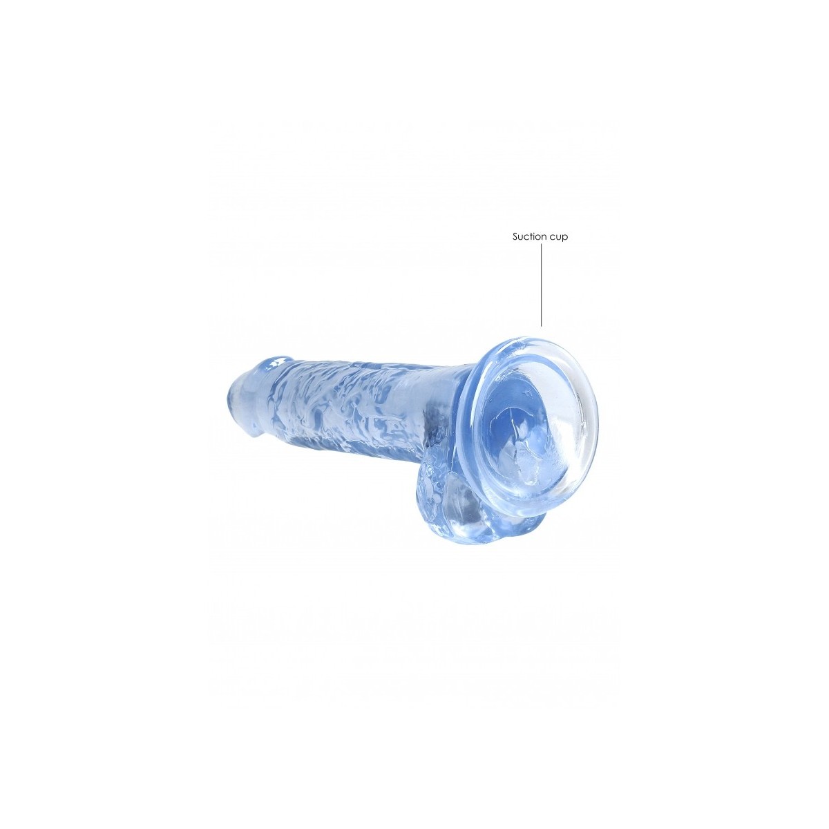 Pene finto con ventosa blu Realistic Dildo with Balls 17 cm