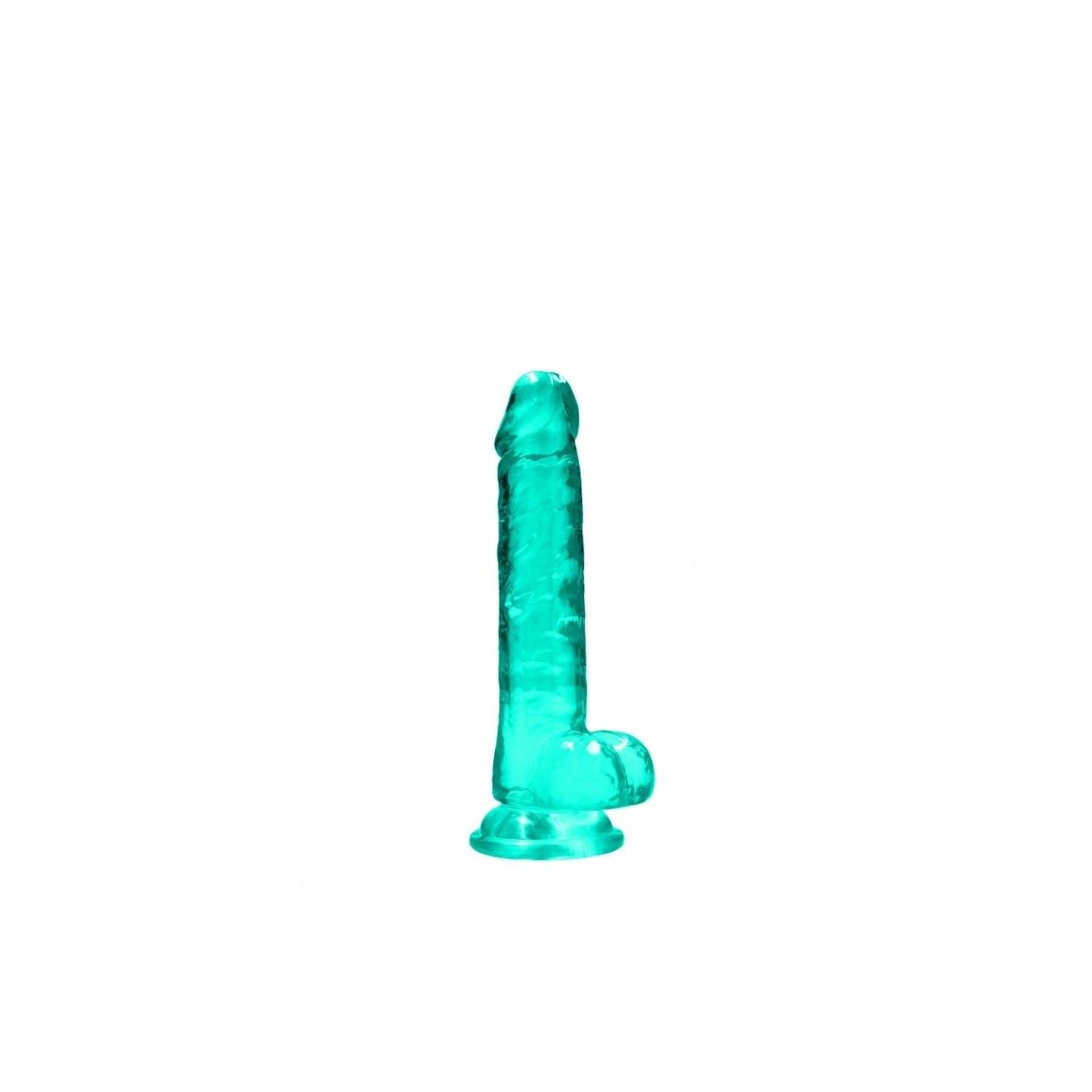 Pene finto con ventosa turchese Realistic Dildo with Balls 17 cm