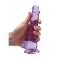 Dildo realistico viola trasparente 19 cm