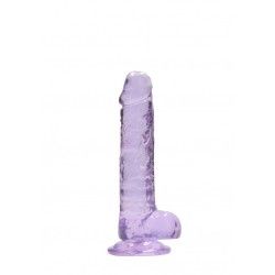 Dildo realistico viola trasparente 19 cm Dildo realistico viola trasparente 19 cm