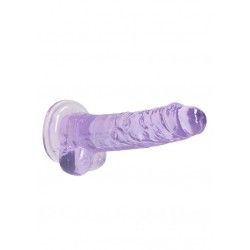 Dildo realistico viola trasparente 19 cm Dildo realistico viola trasparente 19 cm