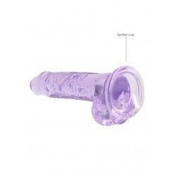 Dildo realistico viola trasparente 19 cm Dildo realistico viola trasparente 19 cm