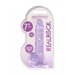 Dildo realistico viola trasparente 19 cm Dildo realistico viola trasparente 19 cm