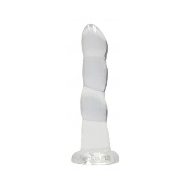 Dildo ventosa e sfere trasparente 17 cm