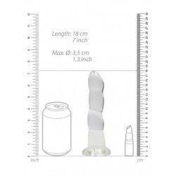 Dildo ventosa e sfere trasparente 17 cm Dildo ventosa e sfere trasparente 17 cm