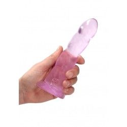 Dildo ventosa e sfere rosa trasparente 17 cm Dildo ventosa e sfere rosa trasparente 17 cm