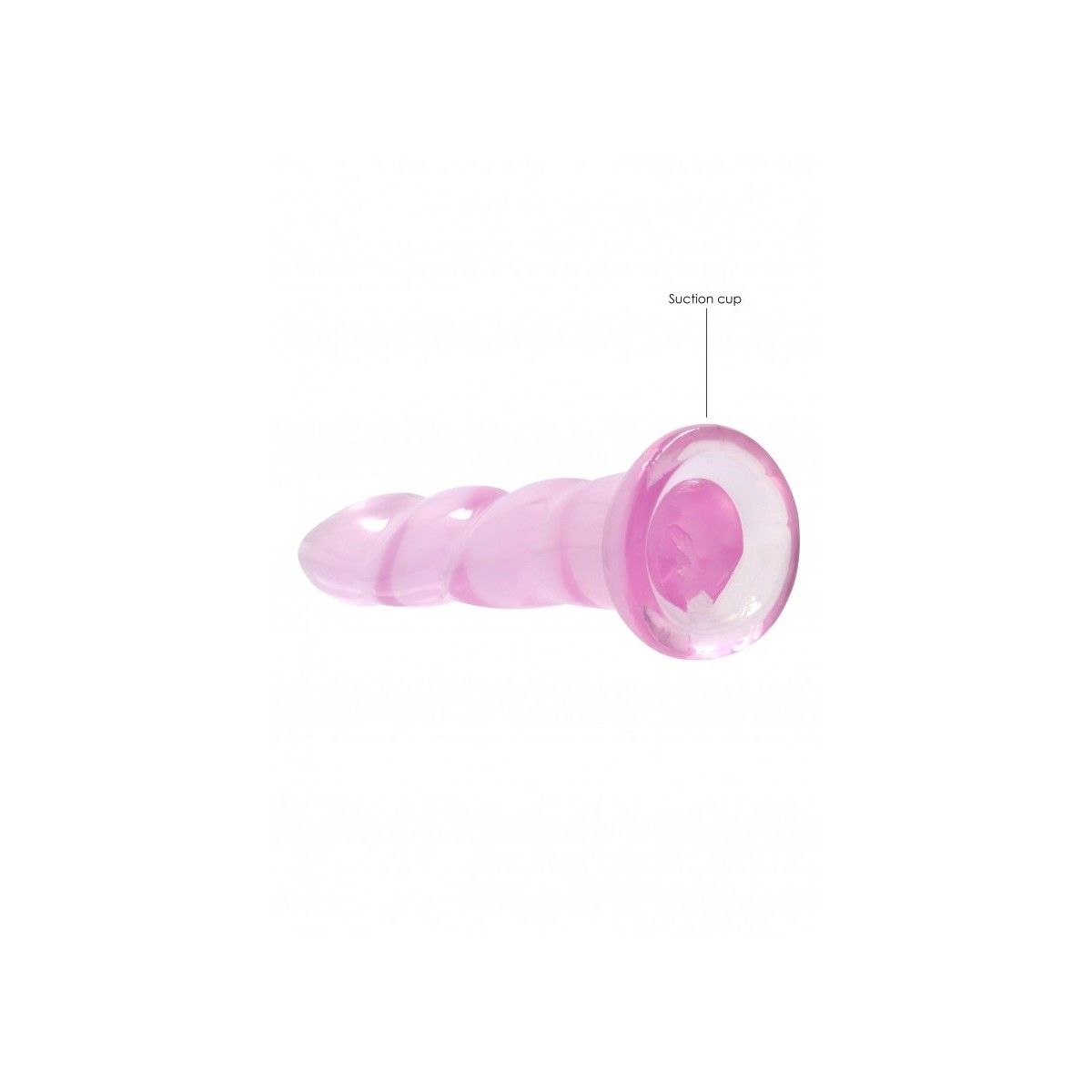 Dildo rosa con ventosa Non Realistic Dildo Suction Cup -  17 cm