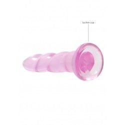 Dildo ventosa e sfere rosa trasparente 17 cm Dildo ventosa e sfere rosa trasparente 17 cm