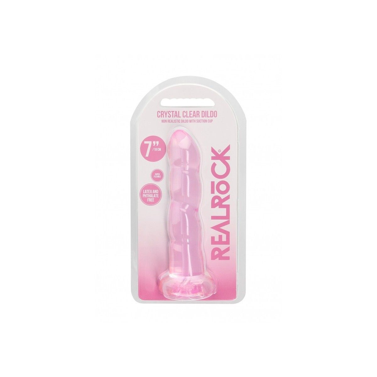 Dildo rosa con ventosa Non Realistic Dildo Suction Cup -  17 cm