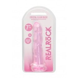 Dildo ventosa e sfere rosa trasparente 17 cm Dildo ventosa e sfere rosa trasparente 17 cm