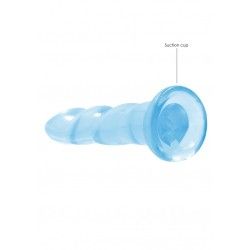 Dildo ventosa e sfere blu trasparente 17 cm Dildo ventosa e sfere blu trasparente 17 cm