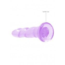 Dildo ventosa e sfere viola trasparente 17 cm Dildo ventosa e sfere viola trasparente 17 cm