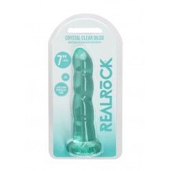 Dildo ventosa e sfere verde trasparente 17 cm Dildo ventosa e sfere verde trasparente 17 cm