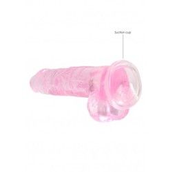Dildo realistico rosa trasparente 21 cm Dildo realistico rosa trasparente 21 cm