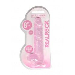 Dildo realistico rosa trasparente 21 cm Dildo realistico rosa trasparente 21 cm