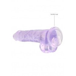Dildo realistico viola trasparente 21 cm Dildo realistico viola trasparente 21 cm