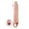 Guaina fallica con anello pelle chiara 28 cm