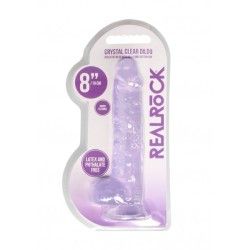 Dildo realistico viola trasparente 21 cm Dildo realistico viola trasparente 21 cm