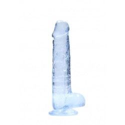 Dildo realistico blu trasparente 21 cm Dildo realistico blu trasparente 21 cm
