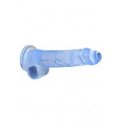Dildo realistico blu trasparente 21 cm Dildo realistico blu trasparente 21 cm