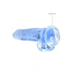 Dildo realistico blu trasparente 21 cm Dildo realistico blu trasparente 21 cm