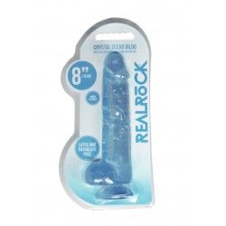 Dildo realistico blu trasparente 21 cm Dildo realistico blu trasparente 21 cm