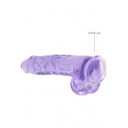Dildo realistico viola trasparente 25 cm Dildo realistico viola trasparente 25 cm
