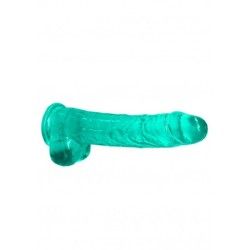 Dildo realistico turchese trasparente 25 cm Dildo realistico turchese trasparente 25 cm